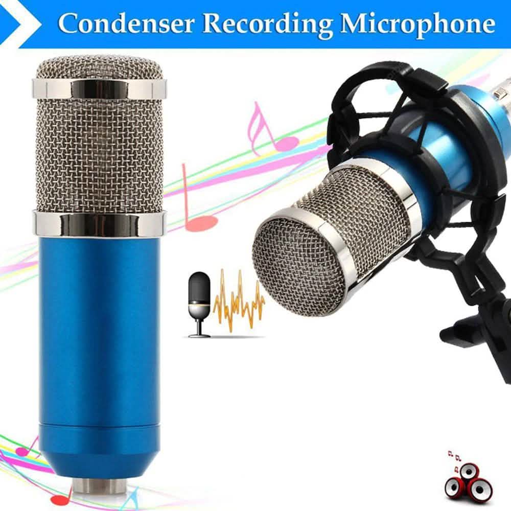 BM-800 Condenser Sound Recording Microphone with Shock Mount for Radio Braodcasting Audio Accessories - Tophatter Daily Deals