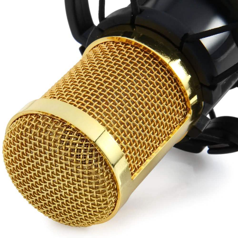 BM-800 Condenser Sound Recording Microphone with Shock Mount for Radio Braodcasting Audio Accessories - Tophatter Daily Deals