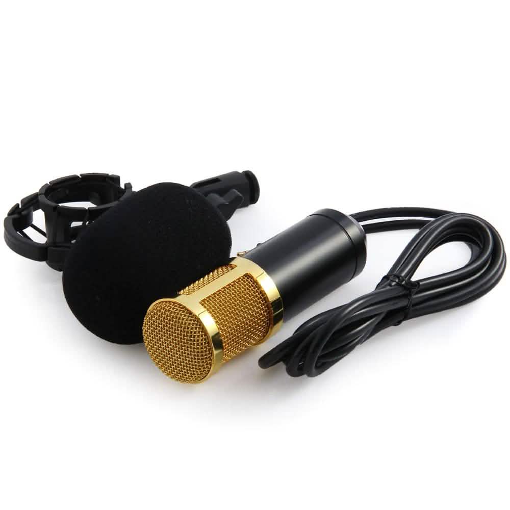 BM-800 Condenser Sound Recording Microphone with Shock Mount for Radio Braodcasting Audio Accessories - Tophatter Daily Deals