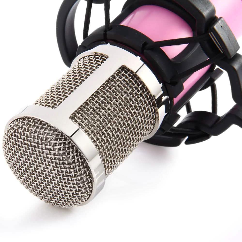BM-800 Condenser Sound Recording Microphone with Shock Mount for Radio Braodcasting Audio Accessories - Tophatter Daily Deals