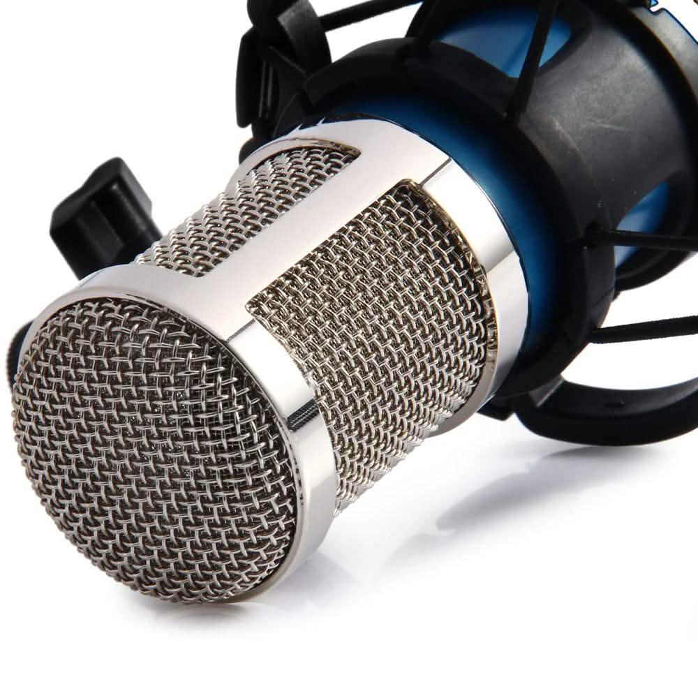 BM-800 Condenser Sound Recording Microphone with Shock Mount for Radio Braodcasting Audio Accessories - Tophatter Daily Deals