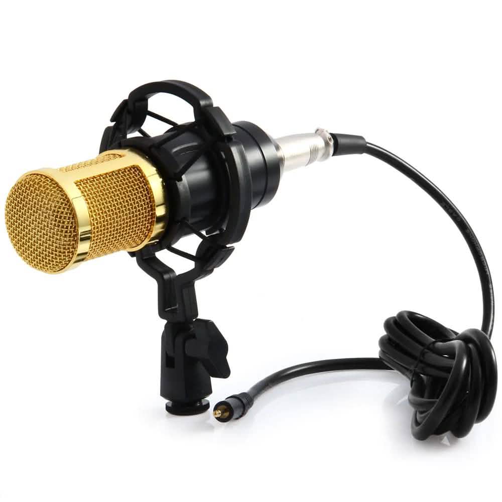 BM-800 Condenser Sound Recording Microphone with Shock Mount for Radio Braodcasting Audio Accessories - Tophatter Daily Deals