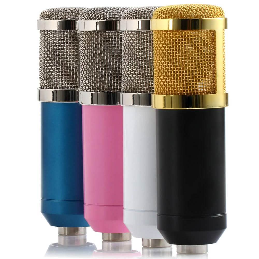 BM-800 Condenser Sound Recording Microphone with Shock Mount for Radio Braodcasting Audio Accessories - Tophatter Daily Deals