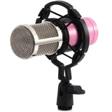BM-800 Condenser Sound Recording Microphone with Shock Mount for Radio Braodcasting Pink Audio Accessories - Tophatter Daily Deals