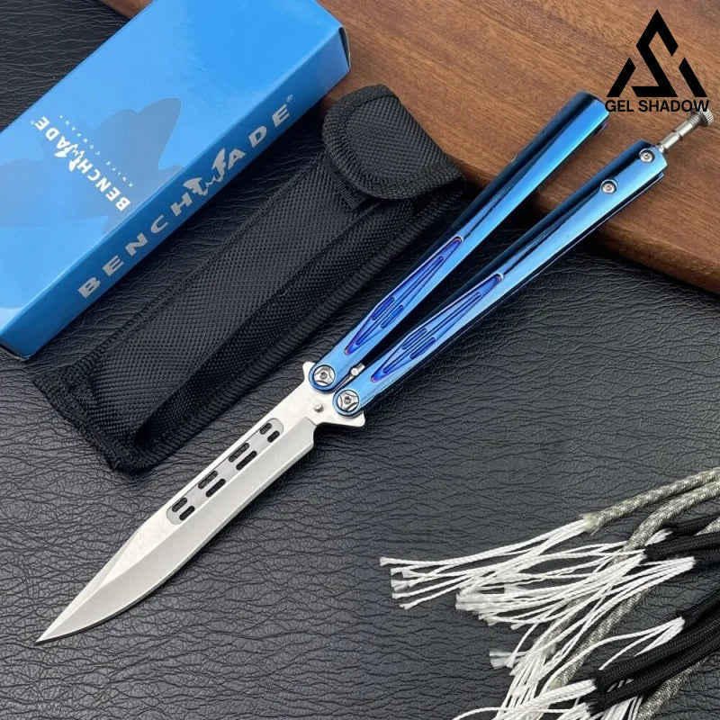 BM Butterfly Swinging Sharpe Knife-GS04 Blue Pocket Knives - Tophatter Daily Deals