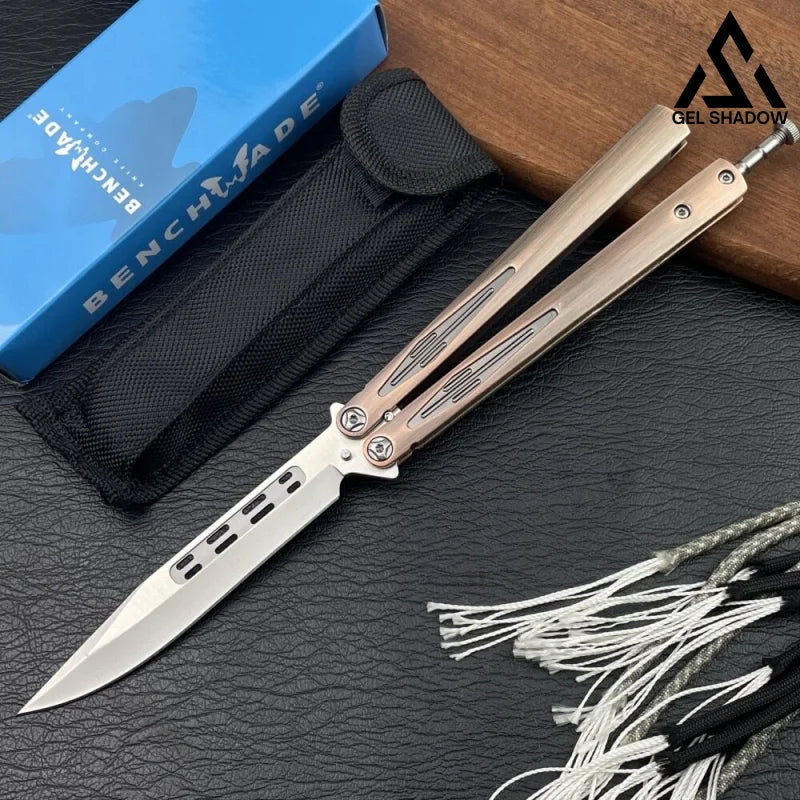BM Butterfly Swinging Sharpe Knife-GS04 Champagne Pocket Knives - Tophatter Daily Deals