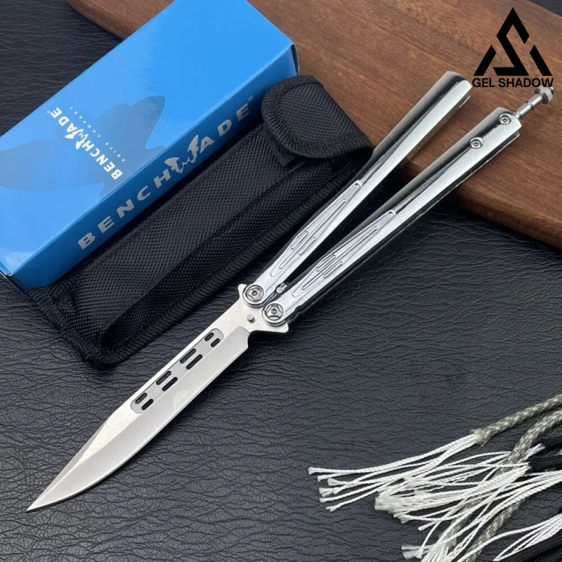 BM Butterfly Swinging Sharpe Knife-GS04 Silver Pocket Knives - Tophatter Daily Deals