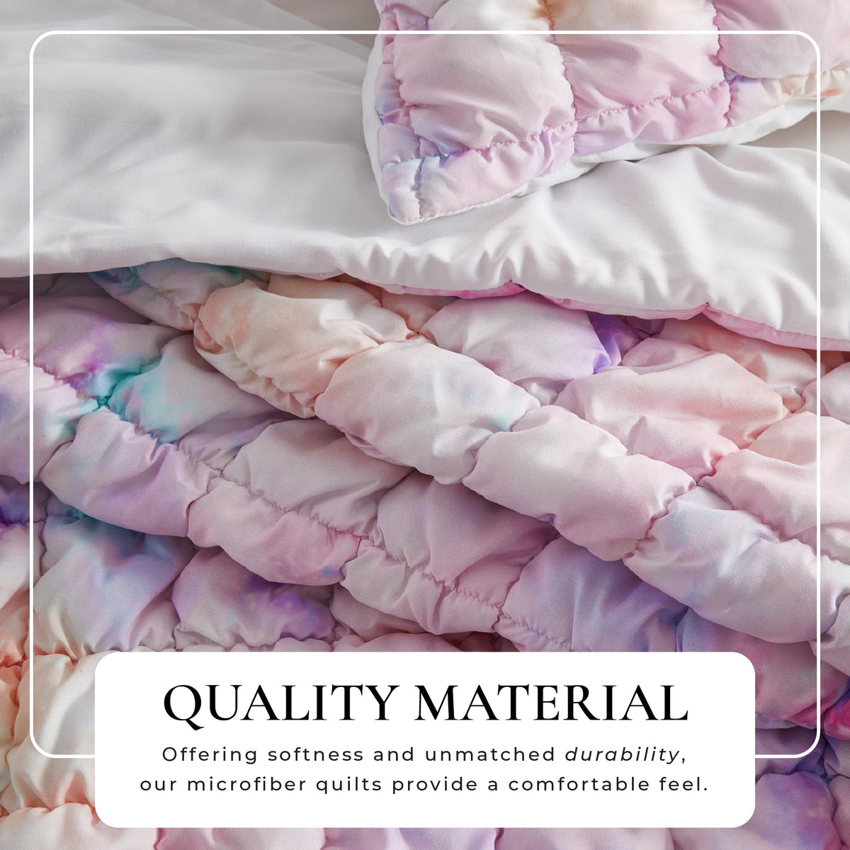 Puff Marshmallow Texture Quilt Set - Marshmallow Collection Bedding - Tophatter Daily Deals