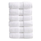 Cotton Terry Bath Towel Set - Cooper Collection Hand Towel (Pack of 6) White Bath - Tophatter Daily Deals