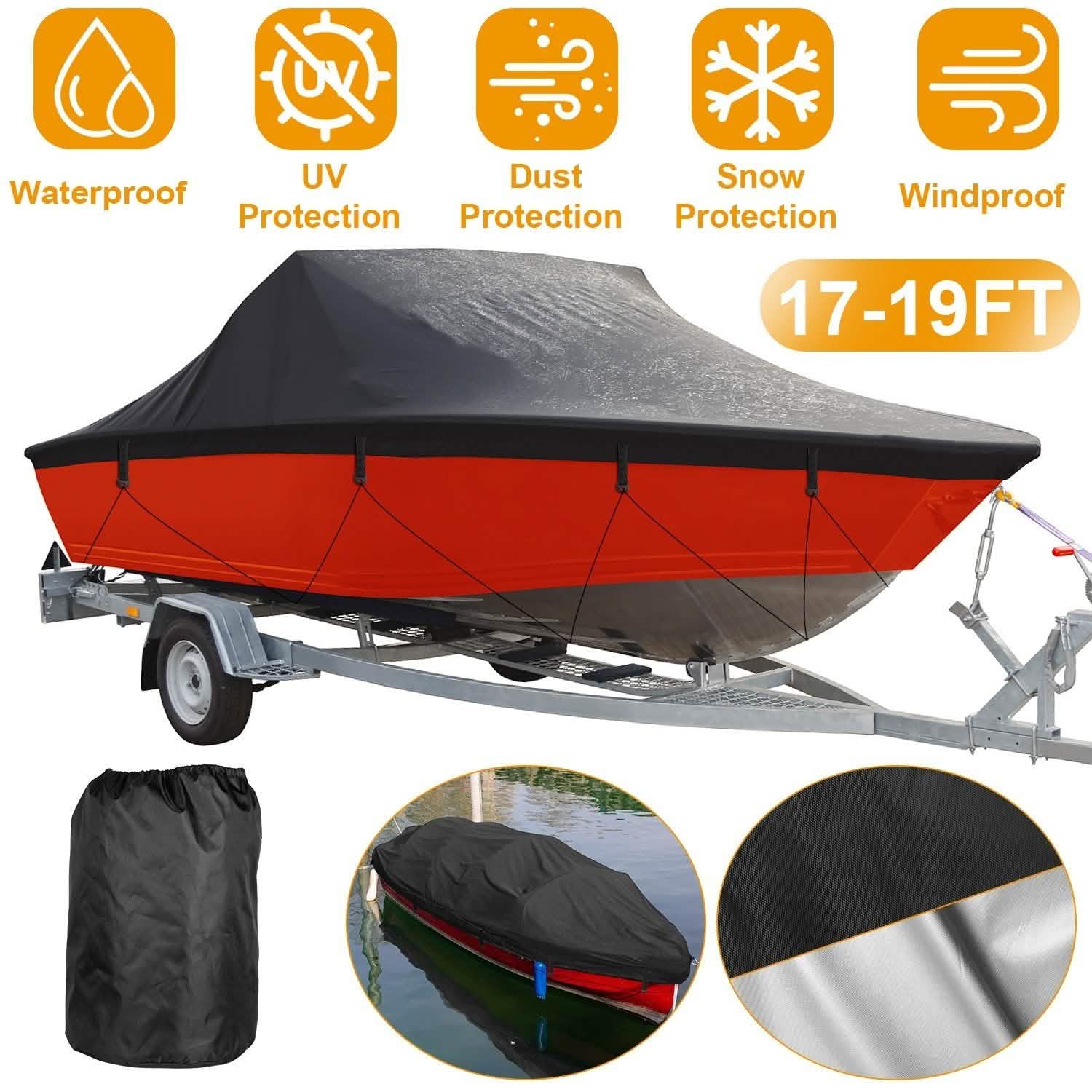 Boat Cover 210D Waterproof Dustproof Trailerable Boat Protector Everything Else - Tophatter Daily Deals