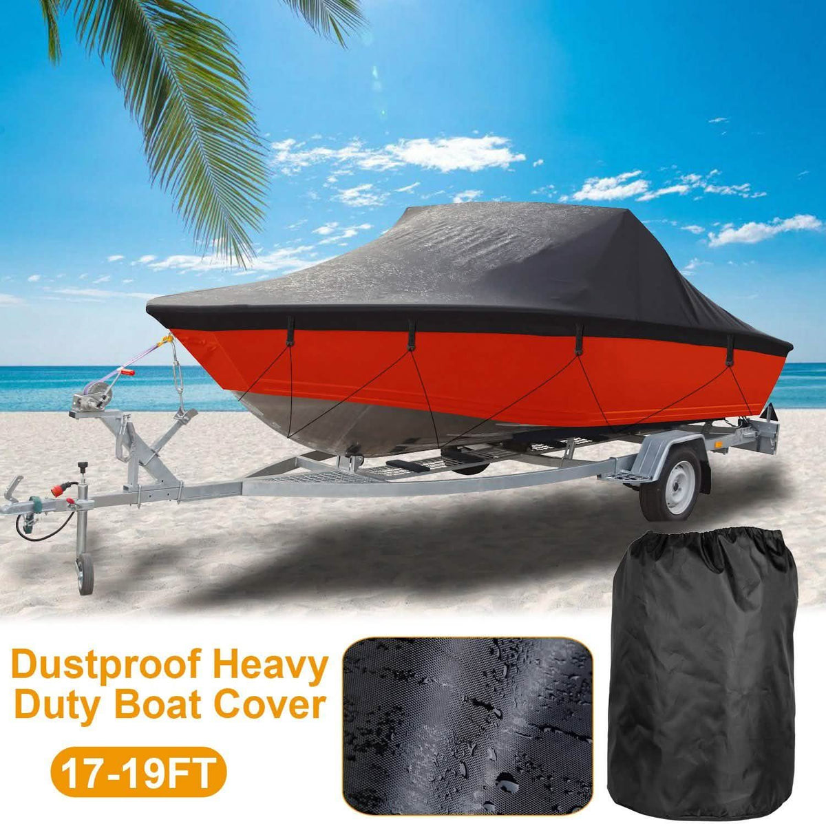 Boat Cover 210D Waterproof Dustproof Trailerable Boat Protector Everything Else - Tophatter Daily Deals