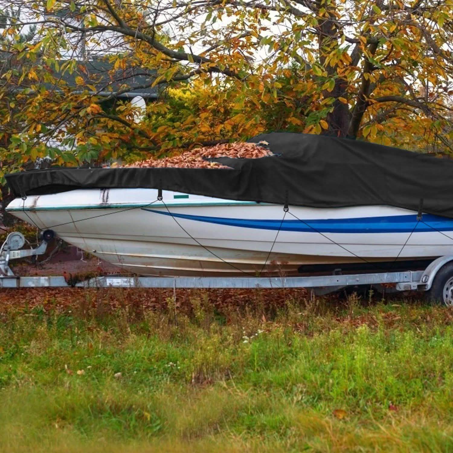 Boat Cover 210D Waterproof Dustproof Trailerable Boat Protector Everything Else - Tophatter Daily Deals