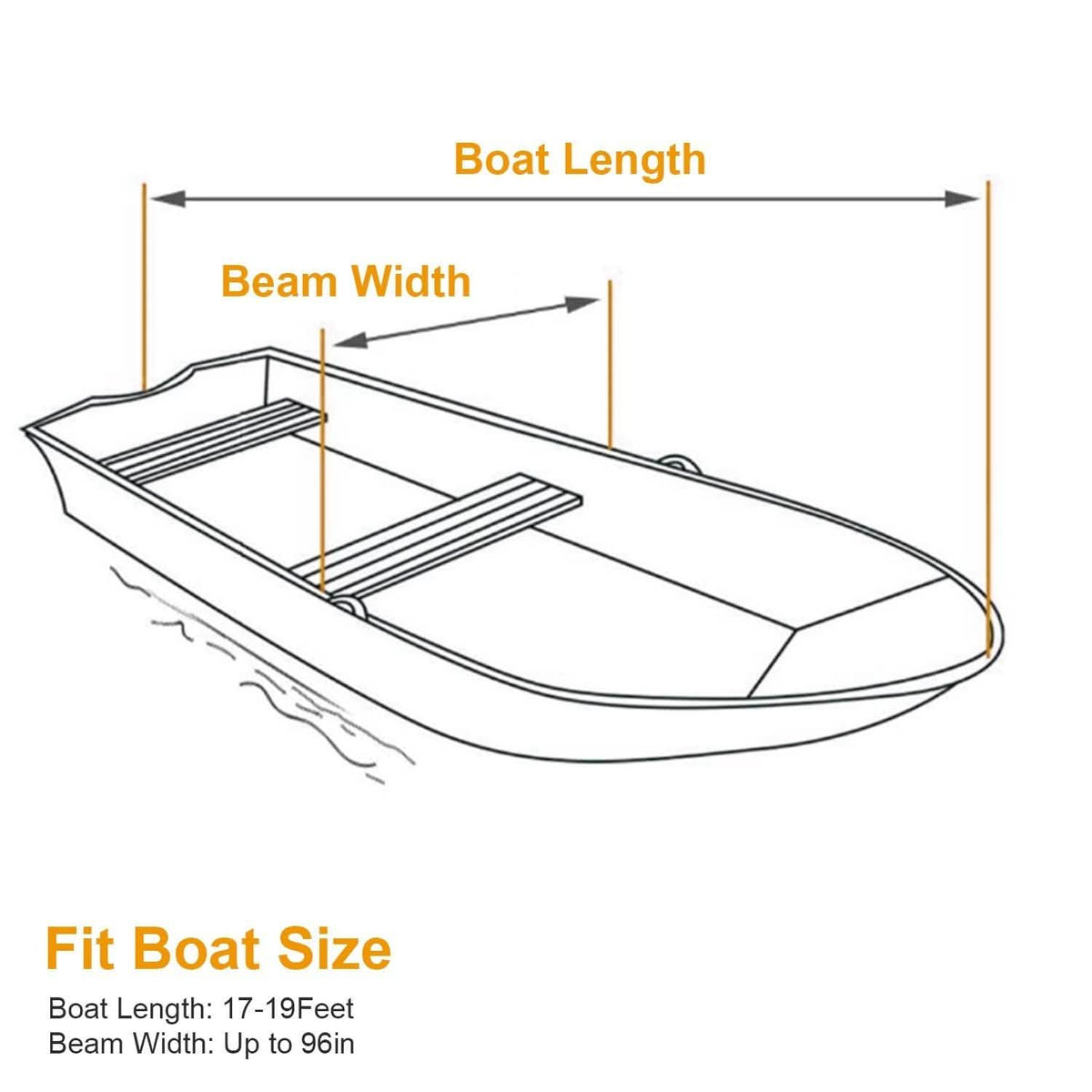 Boat Cover 210D Waterproof Dustproof Trailerable Boat Protector Everything Else - Tophatter Daily Deals