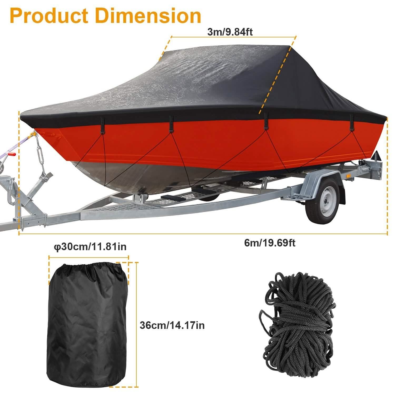 Boat Cover 210D Waterproof Dustproof Trailerable Boat Protector Everything Else - Tophatter Daily Deals