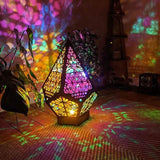 Bohemian Diamond Pole Star Projector Night Light Indoor Lighting - Tophatter Daily Deals