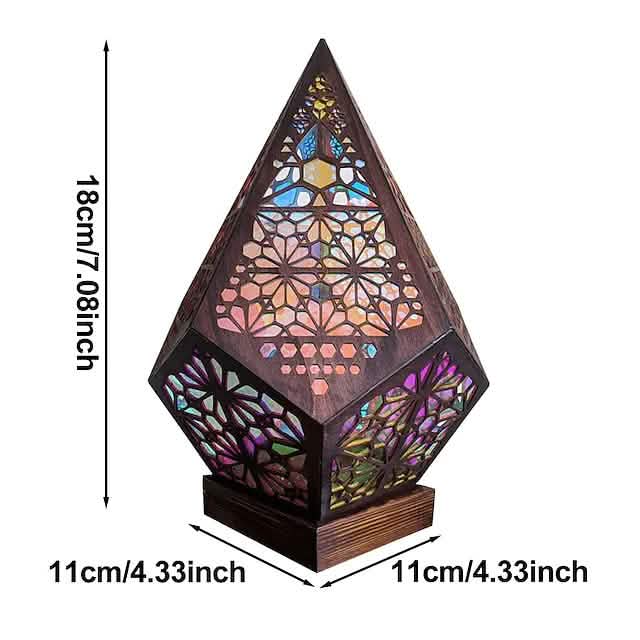 Bohemian Diamond Pole Star Projector Night Light Indoor Lighting - Tophatter Daily Deals