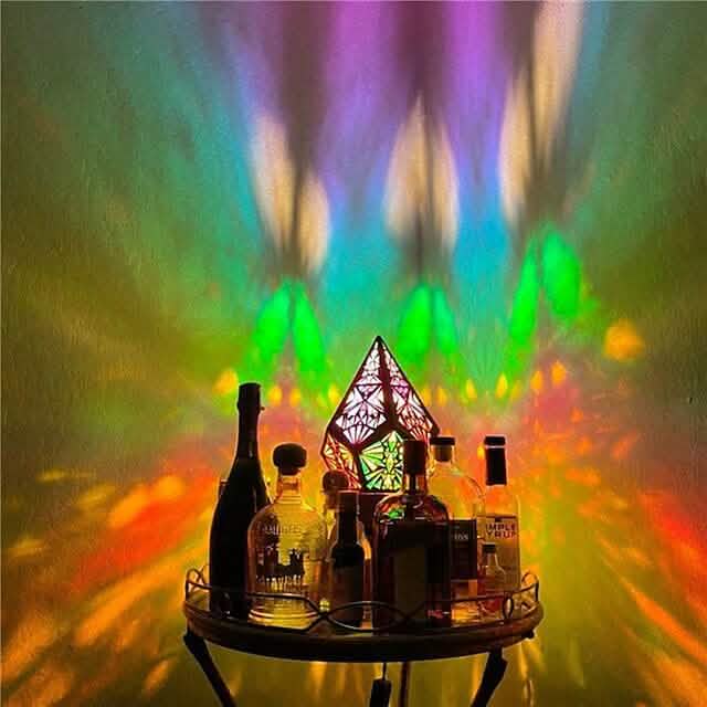 Bohemian Diamond Pole Star Projector Night Light Indoor Lighting - Tophatter Daily Deals