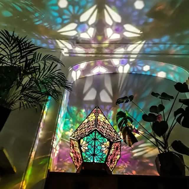 Bohemian Diamond Pole Star Projector Night Light Indoor Lighting - Tophatter Daily Deals