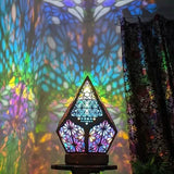 Bohemian Diamond Pole Star Projector Night Light Indoor Lighting - Tophatter Daily Deals