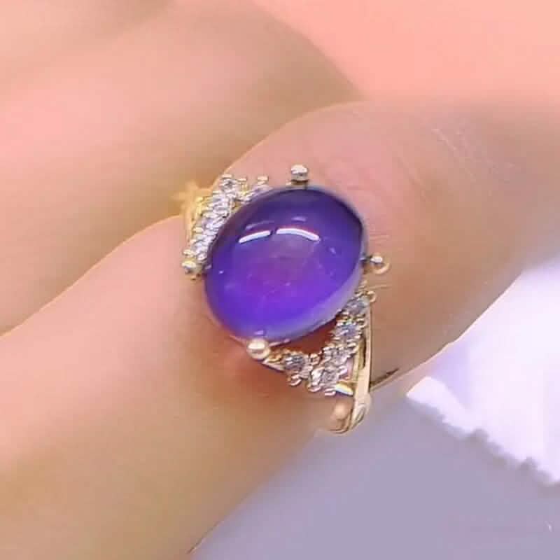 Boho Style Color Changing Mood Stone Cuff Rings Rings - Tophatter Daily Deals