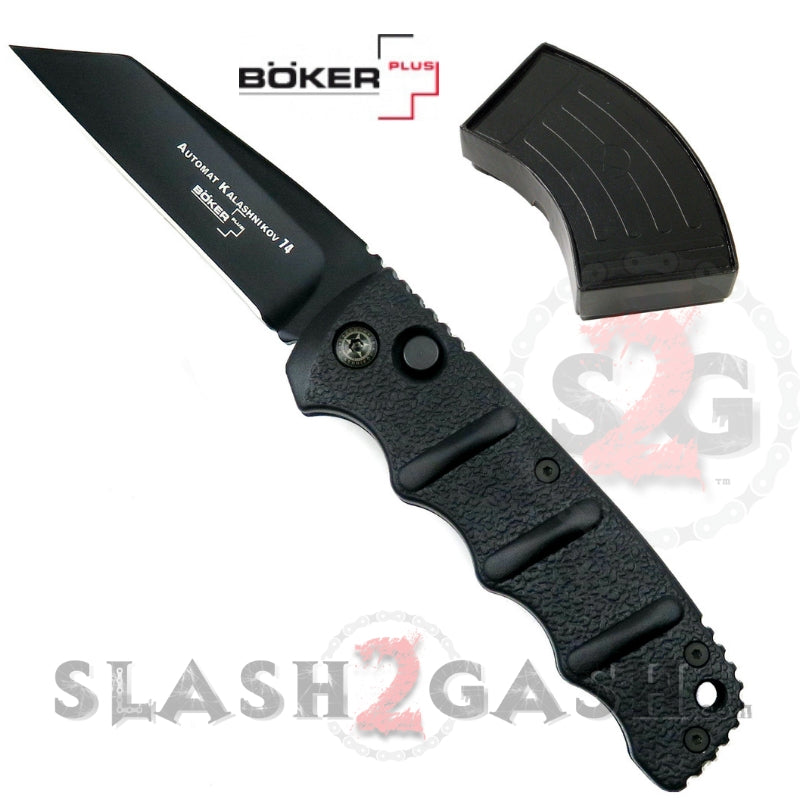 Boker Kalashnikov Auto Conversion Knife - Wharncliffe Reverse Tanto Reverse Tanto Knife-Auto - Tophatter Daily Deals