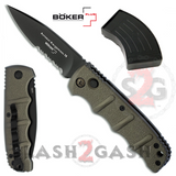Boker Kalashnikov Automatic Knife Gun Metal Grey - Drop Serrated Drop Serrated Knife-Auto - Tophatter Daily Deals