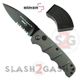 Boker Kalashnikov Automatic Knife Gun Metal Grey - Drop Serrated Knife-Auto - Tophatter Daily Deals