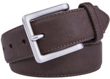 Bonded Leather Belt for Men – Nickel Buckle, 1.4" Strap Belts & Ties - Tophatter Daily Deals