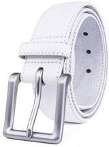 Bonded Leather Belt for Men – Nickel Buckle, 1.4" Strap Belts & Ties - Tophatter Daily Deals