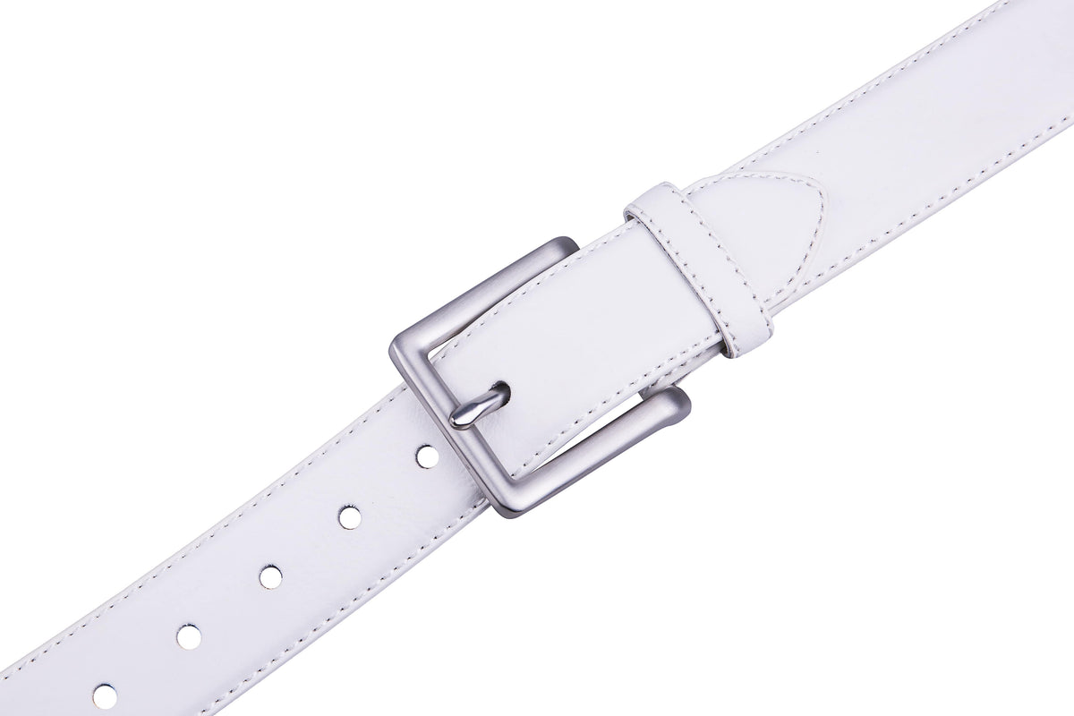 Bonded Leather Belt for Men – Nickel Buckle, 1.4" Strap Belts & Ties - Tophatter Daily Deals