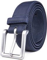 Bonded Leather Belt for Men – Nickel Buckle, 1.4" Strap Belts & Ties - Tophatter Daily Deals