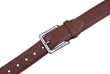Bonded Leather Belt for Men – Nickel Buckle, 1.4" Strap Belts & Ties - Tophatter Daily Deals