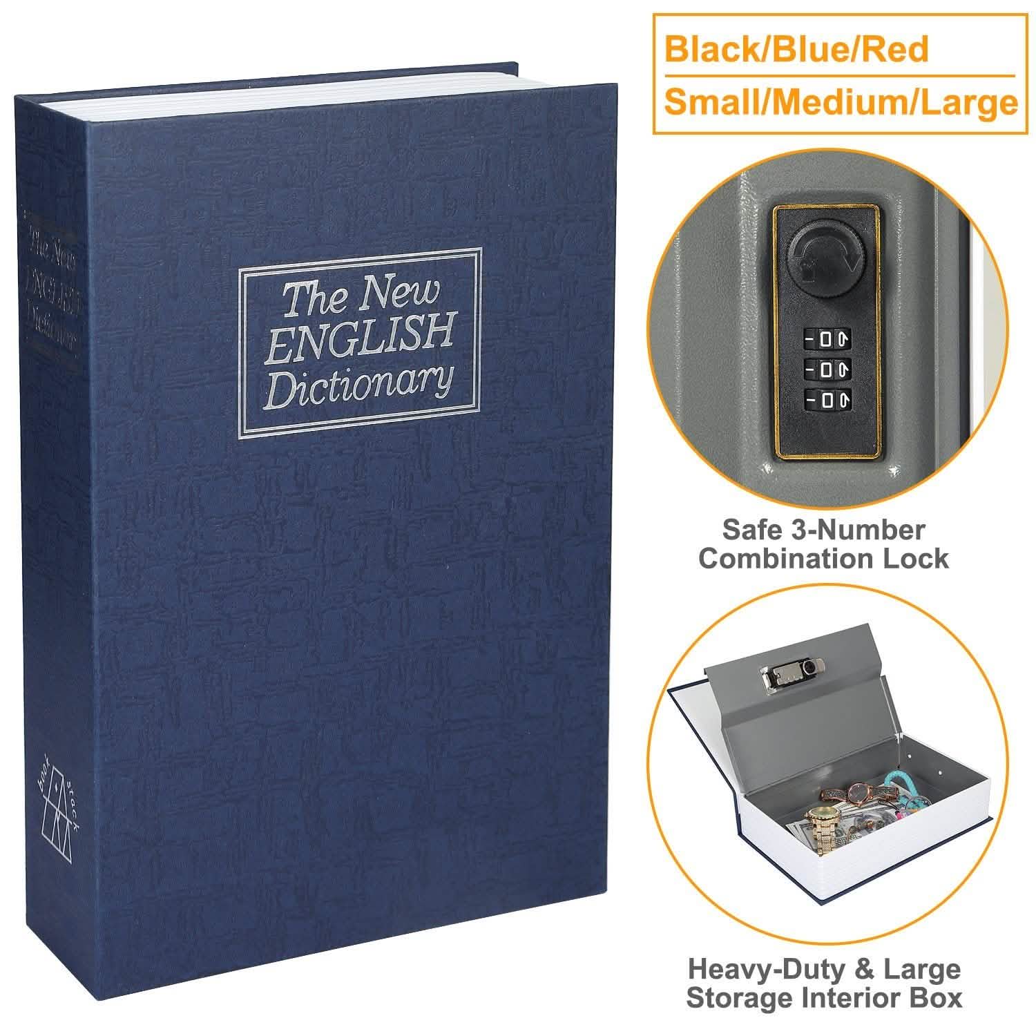 Book Safe with 3-Digit Combination Lock Storage Box Storage & Organization - Tophatter Daily Deals