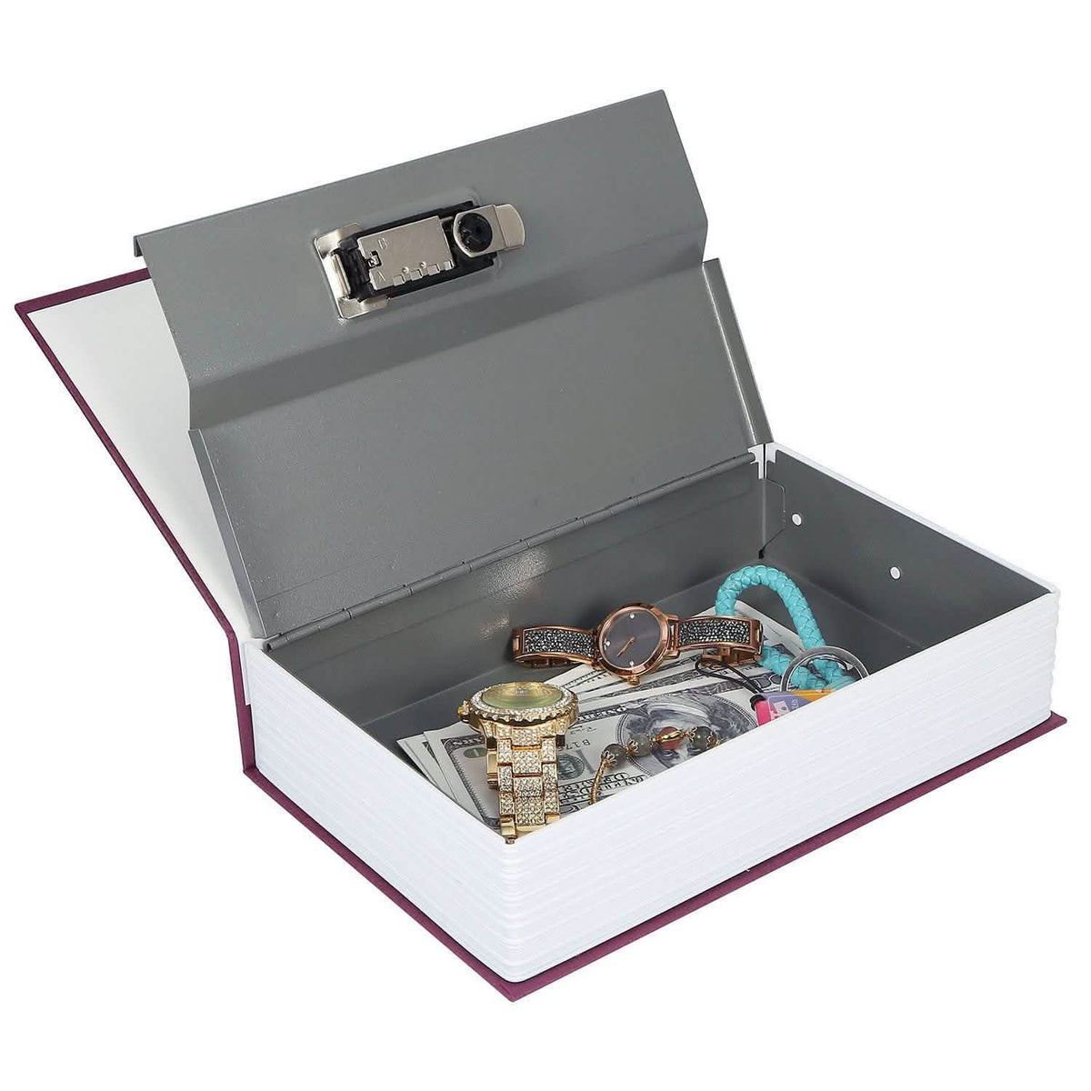 Book Safe with 3-Digit Combination Lock Storage Box Storage & Organization - Tophatter Daily Deals