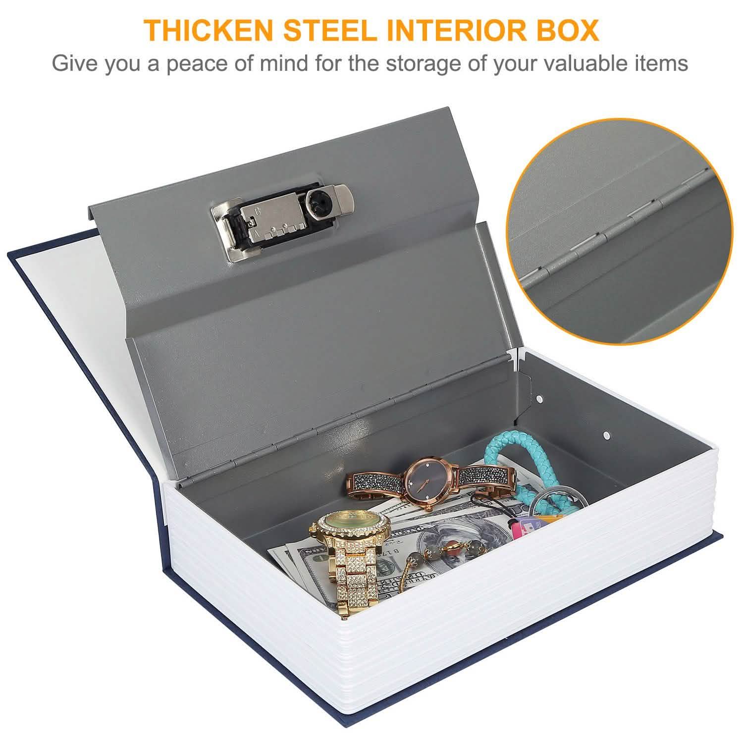 Book Box Lockable Book Safe with 3-Digit Combination Lock Storage Box – Tophatter's Inc.