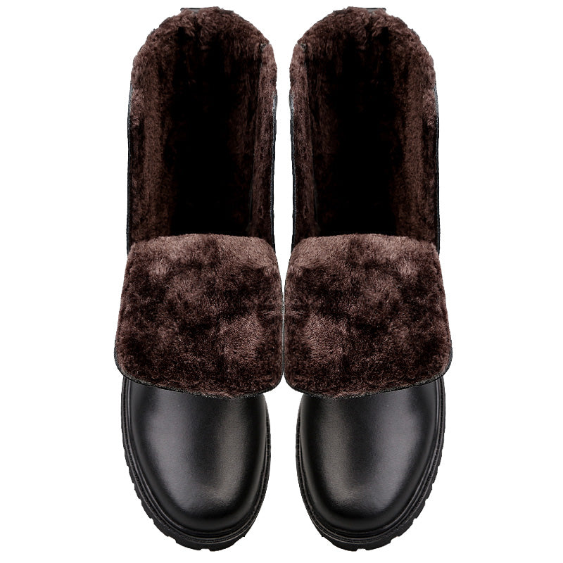 Black Leather Boots Men Boots - Tophatter Daily Deals