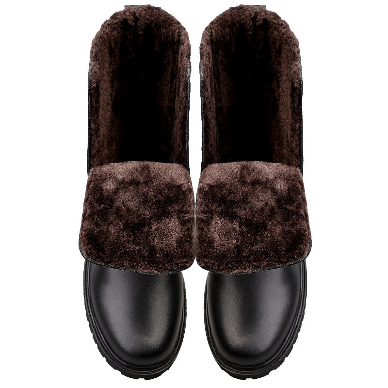 Black Leather Boots Men Boots - Tophatter Daily Deals