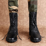 Black Leather Boots Men Boots - Tophatter Daily Deals