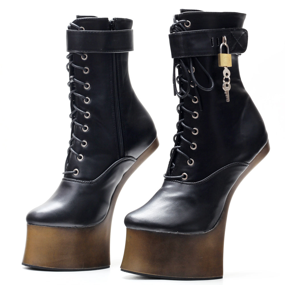 Unique Women Boots 7-inch high heels Platform Shoes Gold Boots - Tophatter Daily Deals