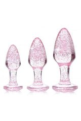 XR Brands - Booty Sparks - Glitter Gem Anal Plug Set - Pink Sex Toy - Tophatter Daily Deals