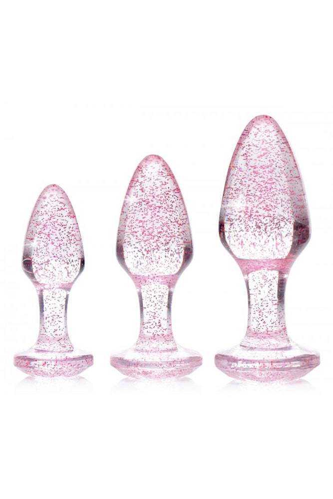 XR Brands - Booty Sparks - Glitter Gem Anal Plug Set - Pink Sex Toy - Tophatter Daily Deals