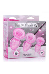 XR Brands - Booty Sparks - Glitter Gem Anal Plug Set - Pink Sex Toy - Tophatter Daily Deals