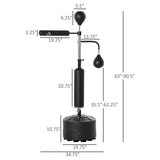 Punch Bag and Stand - 3-in-1 Freestanding Boxing Punching Bag Stand with 2 Speed Balls 360° Relax Bar PU-Wrapped Bag & Waterable Base Sports & Outdoor - Tophatter Daily Deals