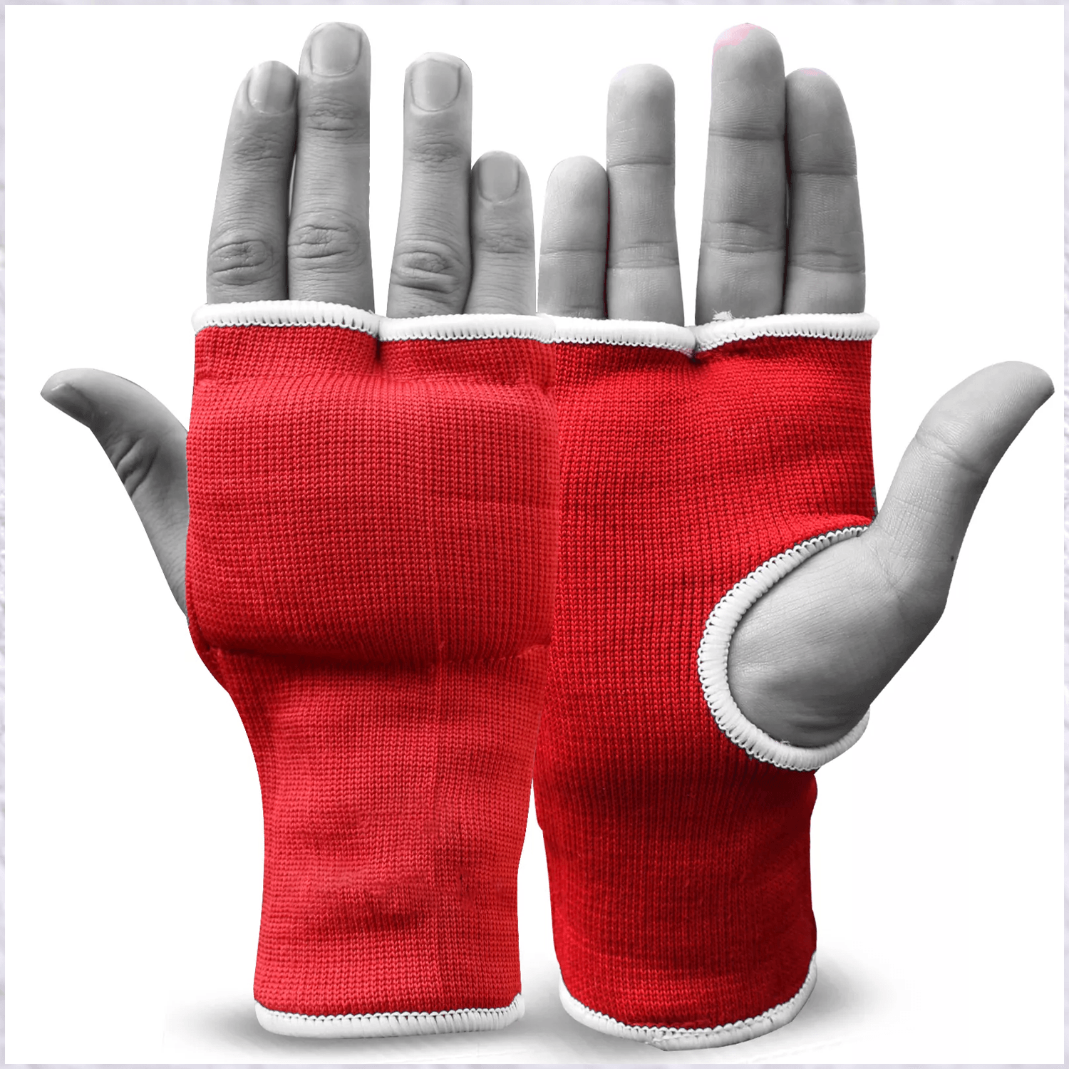 Boxing Inner Gloves -MMA Fight Fist Protector Training Mitts Padded Hand Gloves RED Gloves - Tophatter Daily Deals