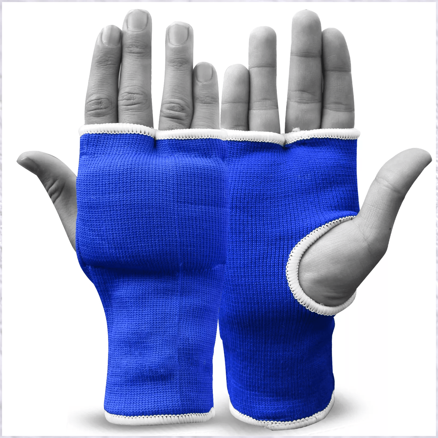 Boxing Inner Gloves -MMA Fight Fist Protector Training Mitts Padded Hand Gloves BLUE Gloves - Tophatter Daily Deals