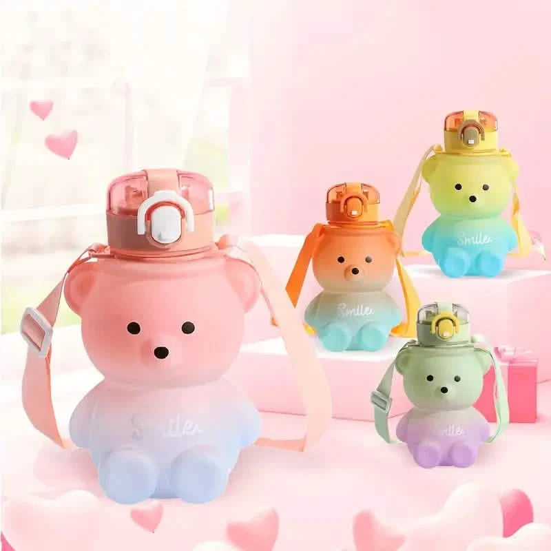 BPA-free Kawaii Bear Straw Water Bottle Kitchen Tools & Gadgets - Tophatter Daily Deals