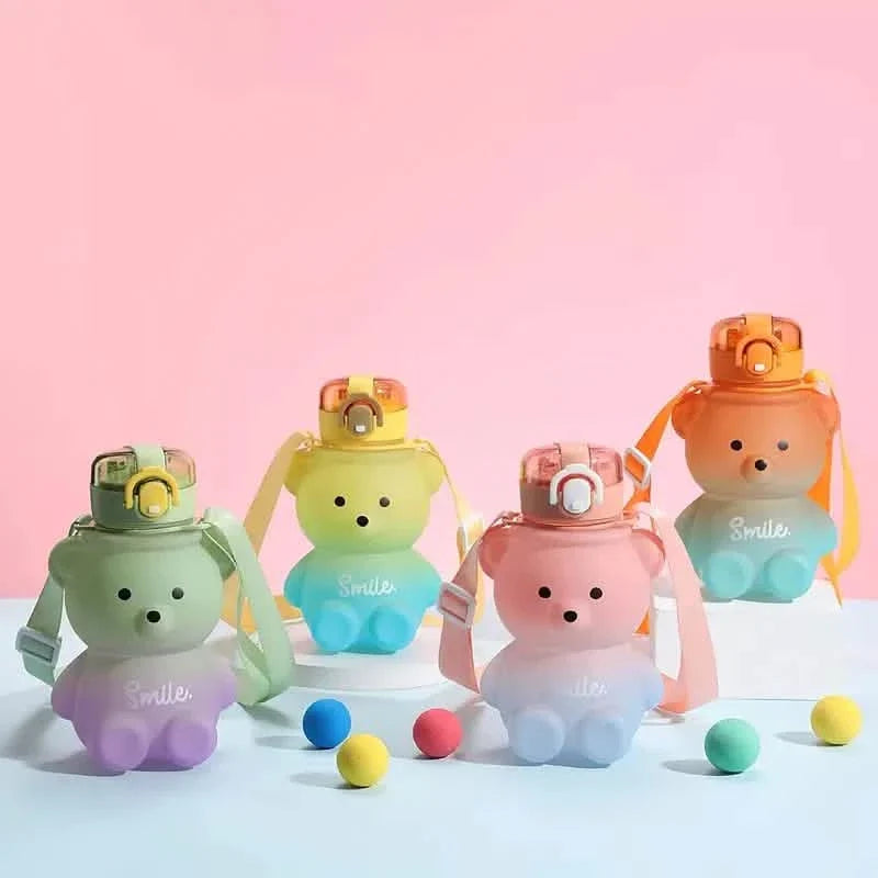 BPA-free Kawaii Bear Straw Water Bottle Kitchen Tools & Gadgets - Tophatter Daily Deals