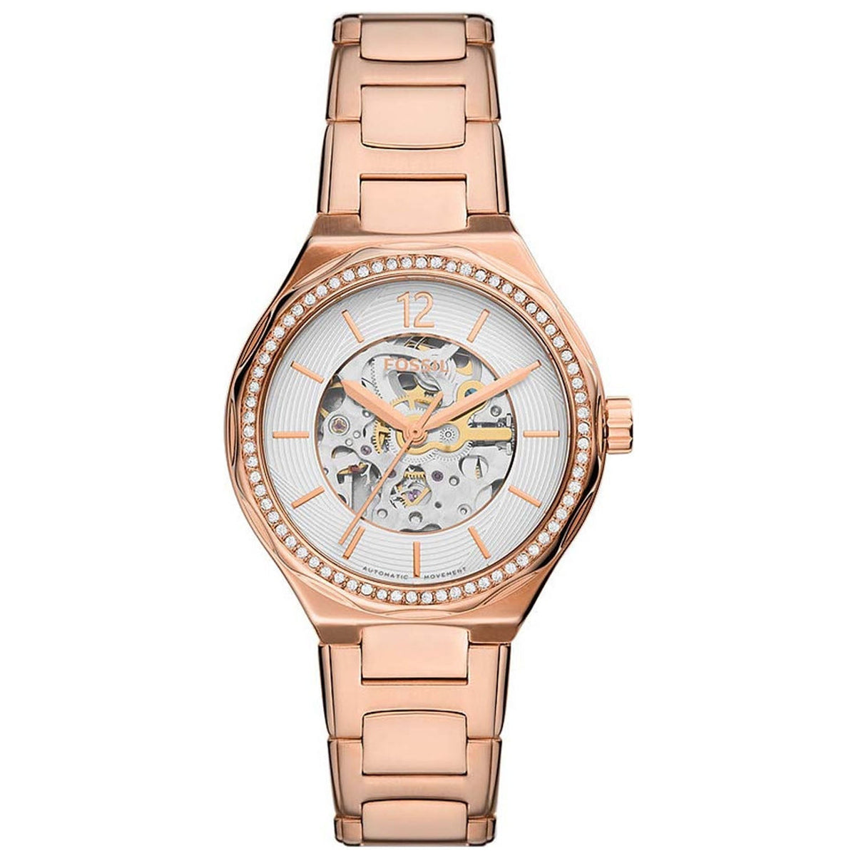 Fossil Women's Eevie White Dial Watch - BQ3781 Rose Gold Watches - Tophatter Daily Deals