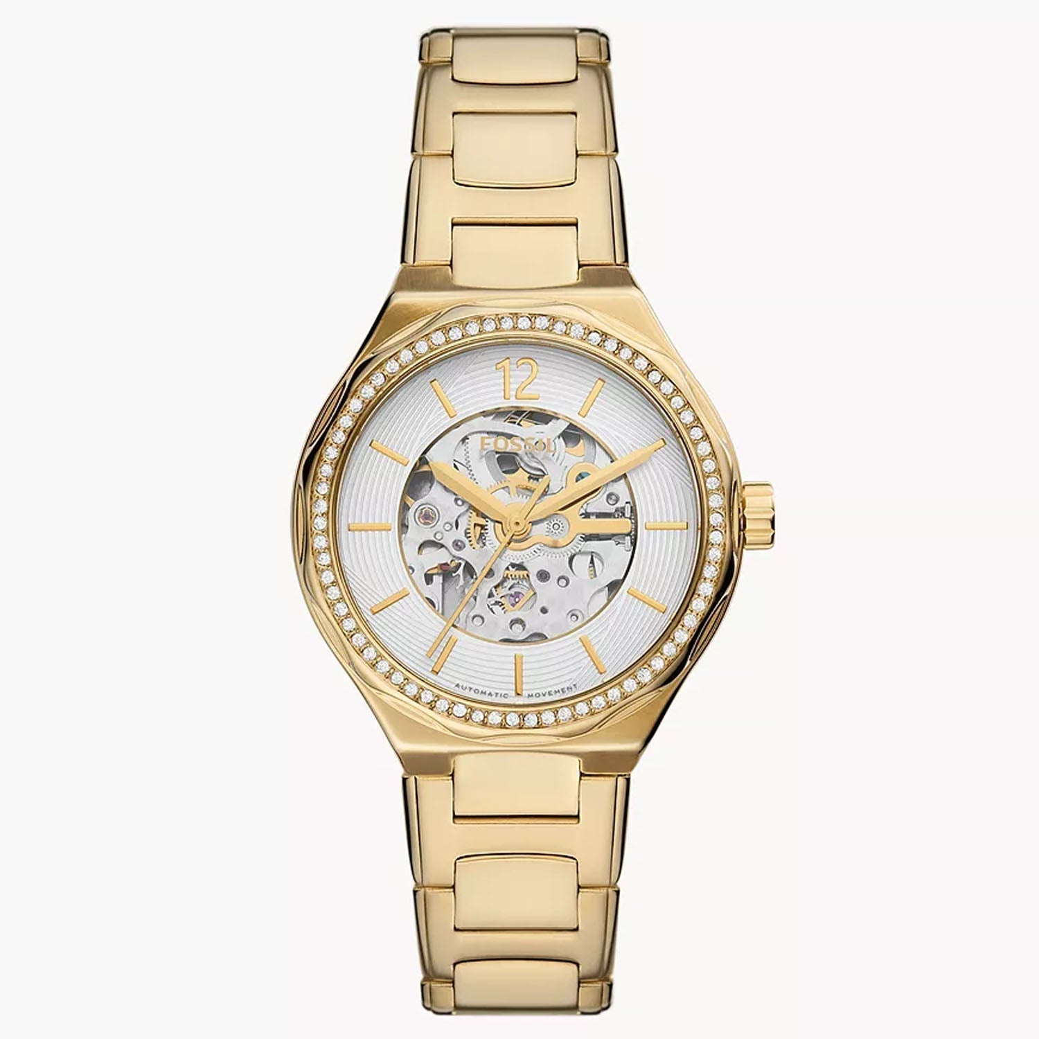 Fossil Women's Eevie White Dial Watch - BQ3782 Gold Watches - Tophatter Daily Deals