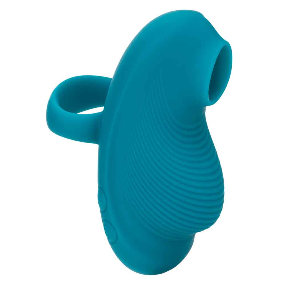 Envy™ Handheld Suction Massager in Teal Blue with 3 Suction Speeds and 7 Vibration Functions > Vibrators > Finger Vibrators - Tophatter Daily Deals